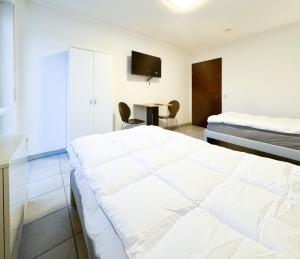 Łóżko lub łóżka w pokoju w obiekcie Privatzimmer in Karlsbad