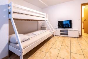Ένα ή περισσότερα κρεβάτια σε δωμάτιο στο Apartment Dresden EG Links