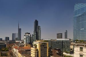 Vista generica su Milano o vista sulla città dall'interno dell'hotel