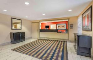 a large room with a lobby with a living room at Extended Stay America Suites - Chicago - Lombard - Yorktown Center in Lombard