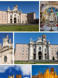 a series of photos of a building at Bretone XI b&b in Rome