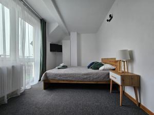 Tempat tidur dalam kamar di Willa ALBATROSA 9