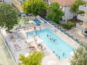 an overhead view of a swimming pool at a hotel at Hotel Marina Beach in Ravenna