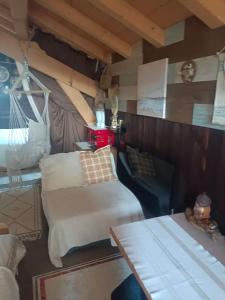 Postel nebo postele na pokoji v ubytování Chalet des secrets