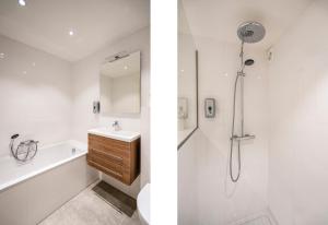 Een badkamer bij Hotel Hulst