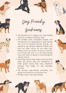 a flyer for a dog friendly beagle dog centre at The Beresford Arms in Morpeth