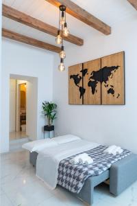 Ένα ή περισσότερα κρεβάτια σε δωμάτιο στο Luxury Apartment Salerno Center