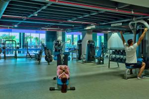 Fitness centrum a/nebo fitness zařízení v ubytování Park Plaza Belvedere Medulin