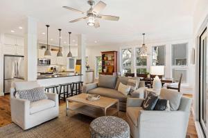 a living room with a couch and a table at SS3510: 3510 Seascape in Kiawah Island