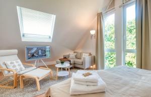 Ruang duduk di Ferienwohnung Iris und Uwe