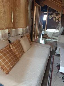 Postel nebo postele na pokoji v ubytování Chalet des secrets