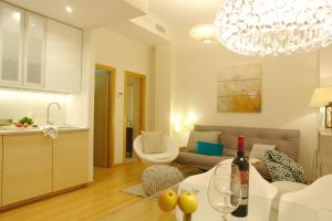A seating area at Moderno y Centrico Apartamento 1 dormitorio