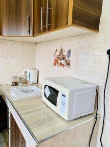 Kuchyň nebo kuchyňský kout v ubytování Yonga Apartment