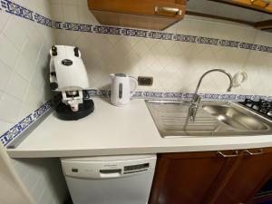 encimera de cocina con batidora y fregadero en Gravina House, en Portici
