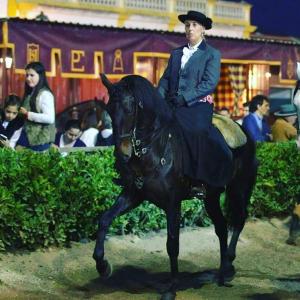a man in a top hat riding a horse at Horse Riding Country House in Vila Franca de Xira