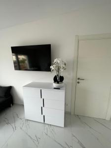 TV a/nebo společenská místnost v ubytování Apartman Garden Vodice