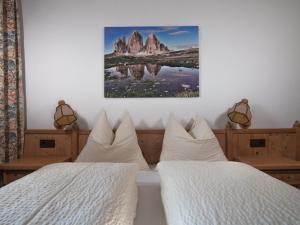 Ένα ή περισσότερα κρεβάτια σε δωμάτιο στο Appartements Michael