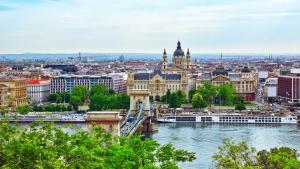 A general view of Budapest or a view of the city taken from Az apartmant