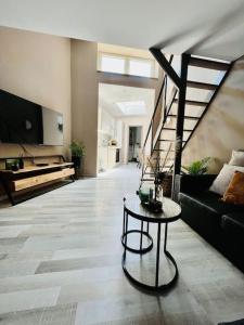 Χώρος καθιστικού στο Appartement tropical