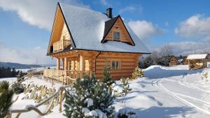 Czas na góry i las, dom z bala, sauna v zimě