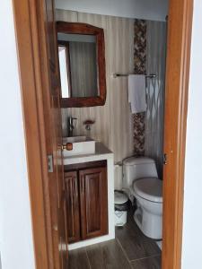 Vannituba majutusasutuses Hotel la casona de Wiky