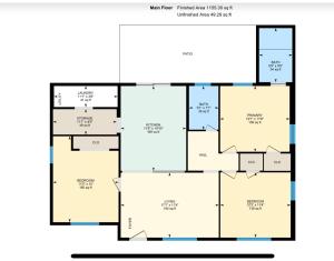 a floor plan of a house at Casa Charleston-3BR-2Bath-HOT TUB-Pet Friendly-No Pet Fees! in Albuquerque