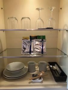 Kuchyň nebo kuchyňský kout v ubytování HOTEL Sweets