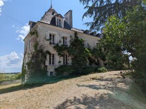 een oud huis aan de zijkant van een heuvel bij Gîte Communauté de communes Brenne - Val de Creuse-Ciron, 3 pièces, 2 personnes - FR-1-591-546 in Ciron