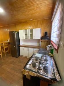 Kuchyň nebo kuchyňský kout v ubytování Hostal Coronel Riffo