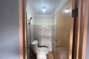 een badkamer met een toilet en een douche bij Treebox in Ngadipuro