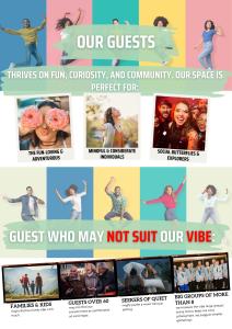 un volantino per un evento con un collage di foto di 3BU Hostel Baguio - Bonifacio a Baguio