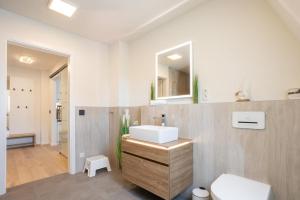 Koupelna v ubytování Villa Dornkamp 4 - Luxuriöse Ferienwohnung für 4 Personen inklusive Balkon und Sauna + 17 fotografií