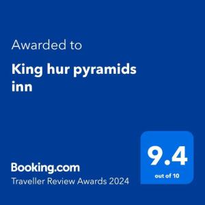 Certifikát, hodnocení, plakát nebo jiný dokument vystavený v ubytování King hur pyramids inn