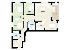 Půdorys ubytování Piz Alpina die grosse, moderne Wohnung mit Bergsicht