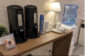 Kuchyň nebo kuchyňský kout v ubytování Shonandai Daiichi Hotel Fujisawa Yokohama