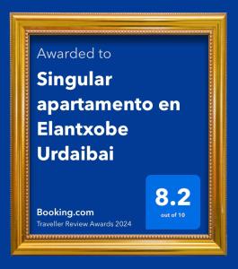 Certifikát, ocenenie alebo iný dokument vystavený v ubytovaní Elantxobe Seaview simple Auto-Checking Property