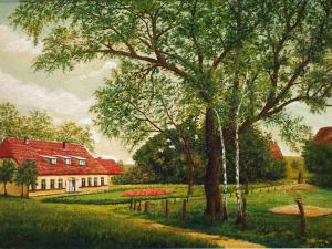 Κήπος έξω από το Gut-Rattelvitz-Parterre-B-hochwertig-Sauna-Kamin-eTankstelle-Spielscheune-15-000qm-Parkland