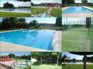 Vista de la piscina de Apartamentos Turísticos Mallos de Huesca o alrededores