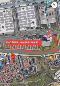 a map of the intersection of a freeway at The Rooms - Rho-Fiera Milano in Pero