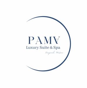 logotipo redondo para una suite de lujo y un spa en PAMA Luxury Suite & Spa, en Nápoles