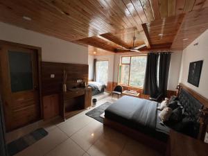 Posezení v ubytování Odin Hostel Kasol