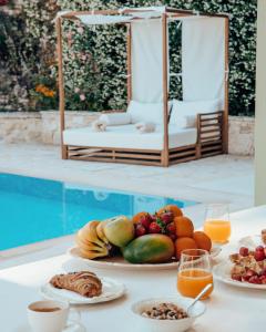 Možnosti snídaně pro hosty v ubytování Villa Erini