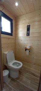 Koupelna v ubytování Chalet le p'ti lu