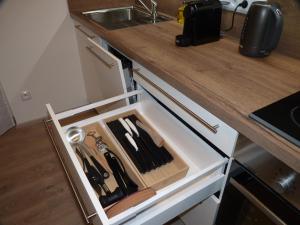 Kuhinja oz. manjša kuhinja v nastanitvi Apartmán Trilobit