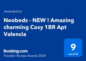瓦倫西亞的住宿－Neobeds - NEW ! Amazing charming Cosy 1BR Apt Valencia，新的我对舒适应用程序的改变的屏幕照