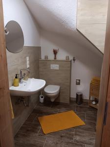 Koupelna v ubytování Ferienwohnung Schwarzenbergblick