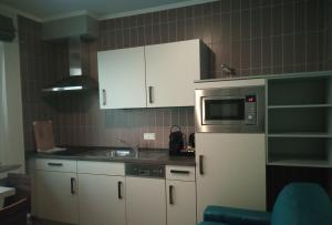 Kuchyň nebo kuchyňský kout v ubytování Appart-Hotel Gwendy