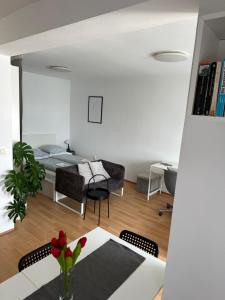 Posezení v ubytování Apartmán ERUDITO XXVI centrum Jihlava