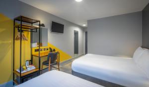 Krevet ili kreveti u jedinici u okviru objekta Fitzsimons Hotel Temple Bar