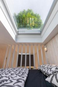 Tiny house avec vue sur les étoiles房間的床